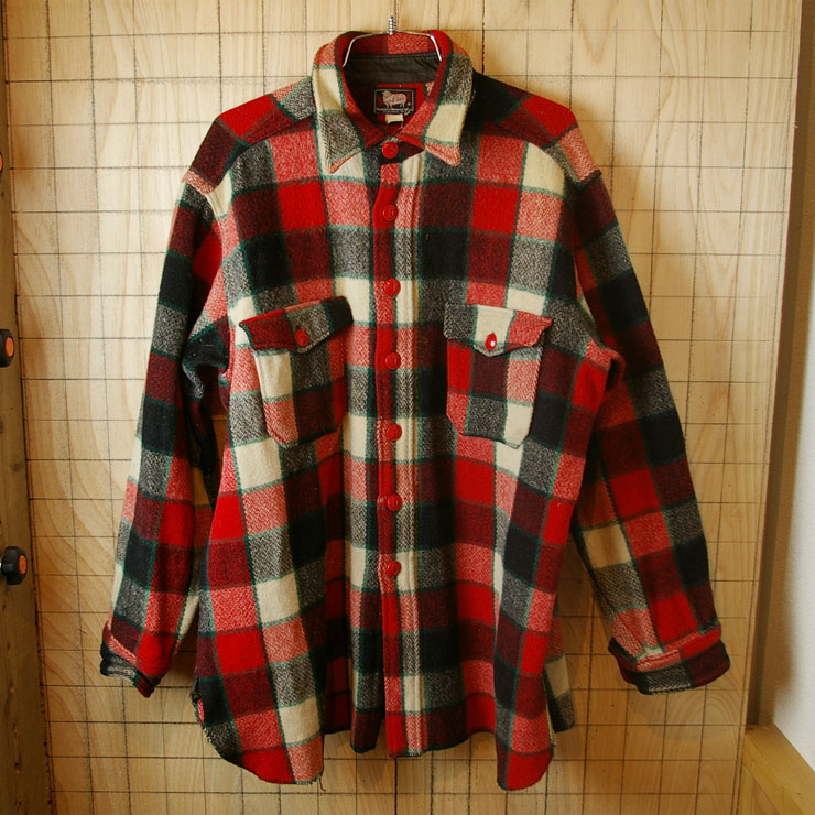 50s WOOLRICH ウール ジップシャツ ジャケット Lサイズ相当 - derakweb.com