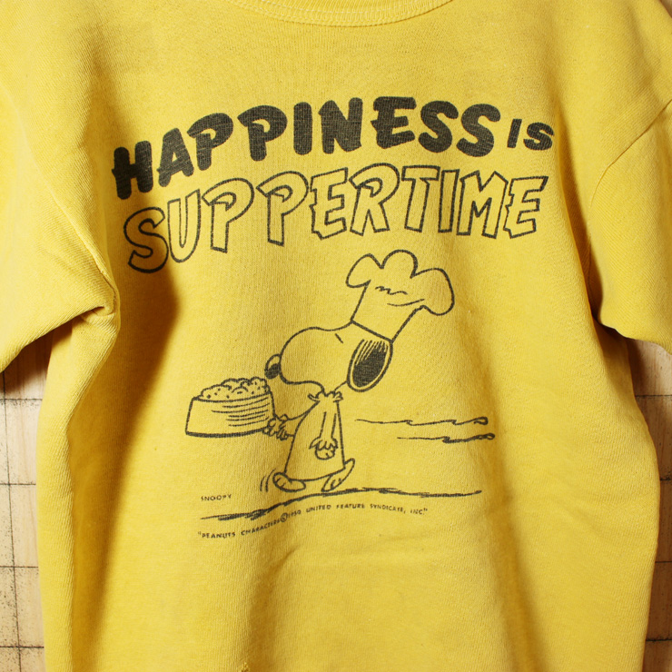 希少　60s　日本製  SNOOPY ビンテージ　両面プリント　Tシャツカラーグレー