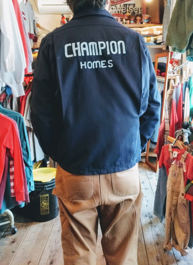 70s Unitog “CHAMPION HOMES” Chain Stitch Work Jacket – ataco