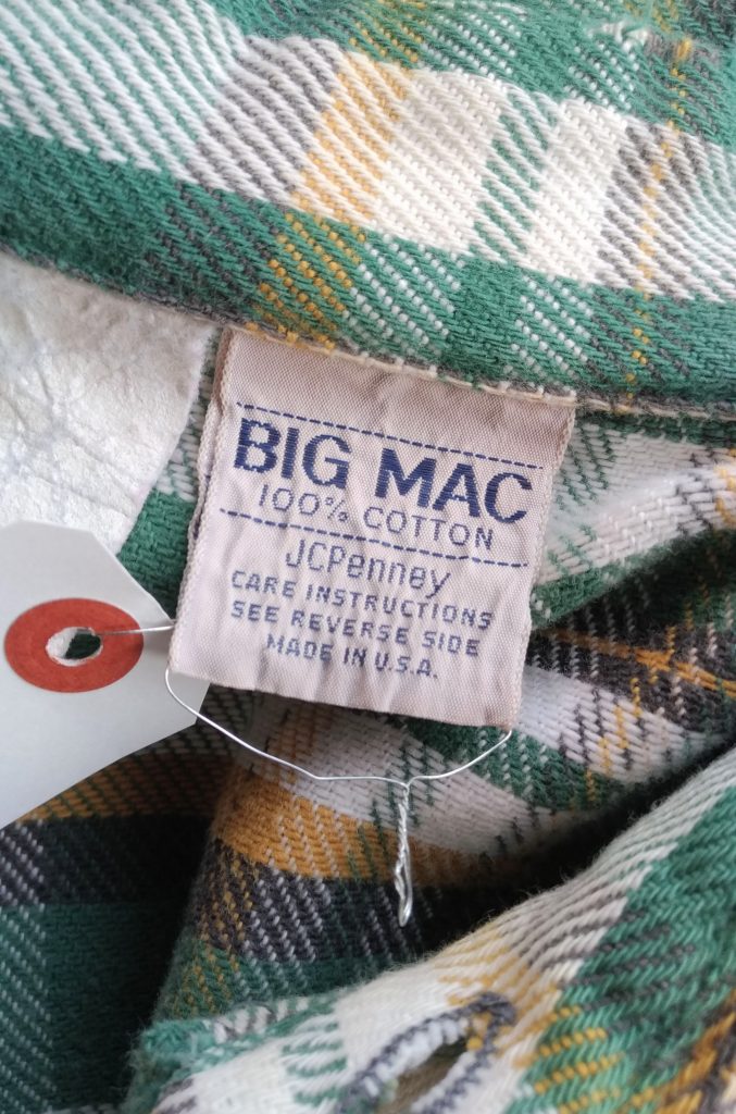 70s JCPenney BIGMAC Vintage Heavy Weight Checked Flannel Shirt 