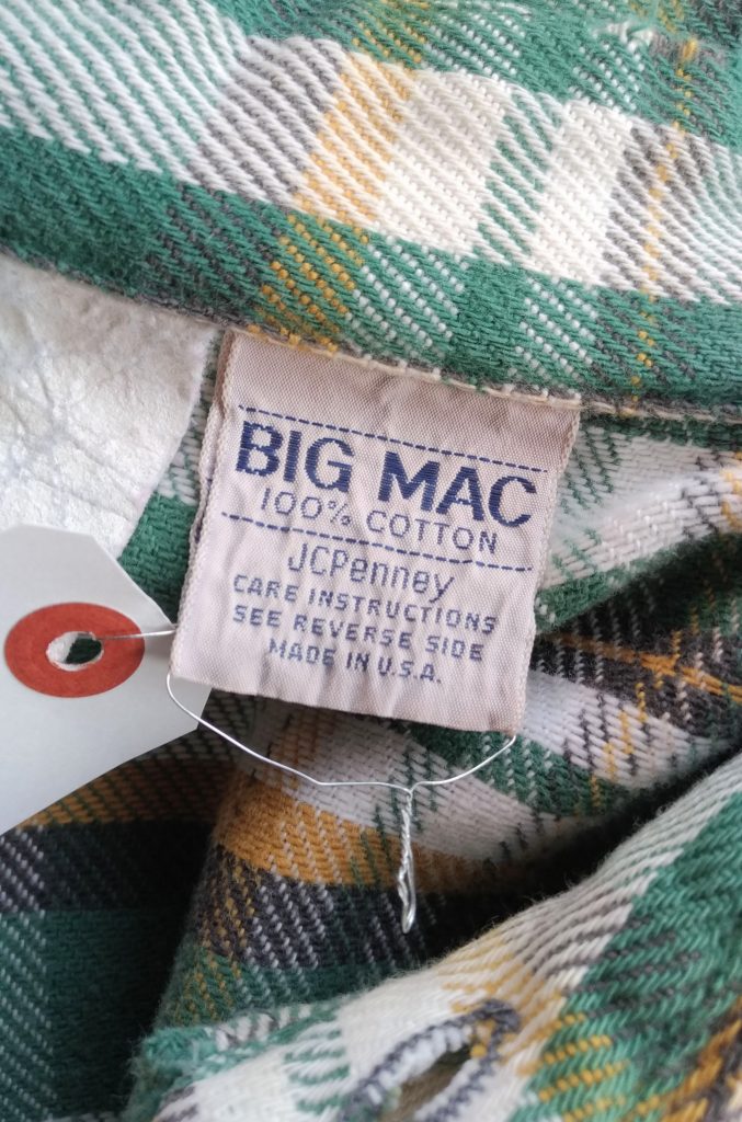 70s JCPenney BIGMAC Vintage Heavy Weight Checked Flannel Shirt ...