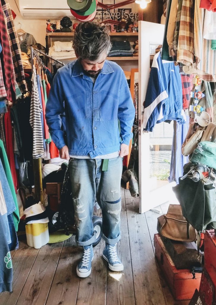 60s Vintage French Royal Blue Repair Work Jacket – ataco garage blog