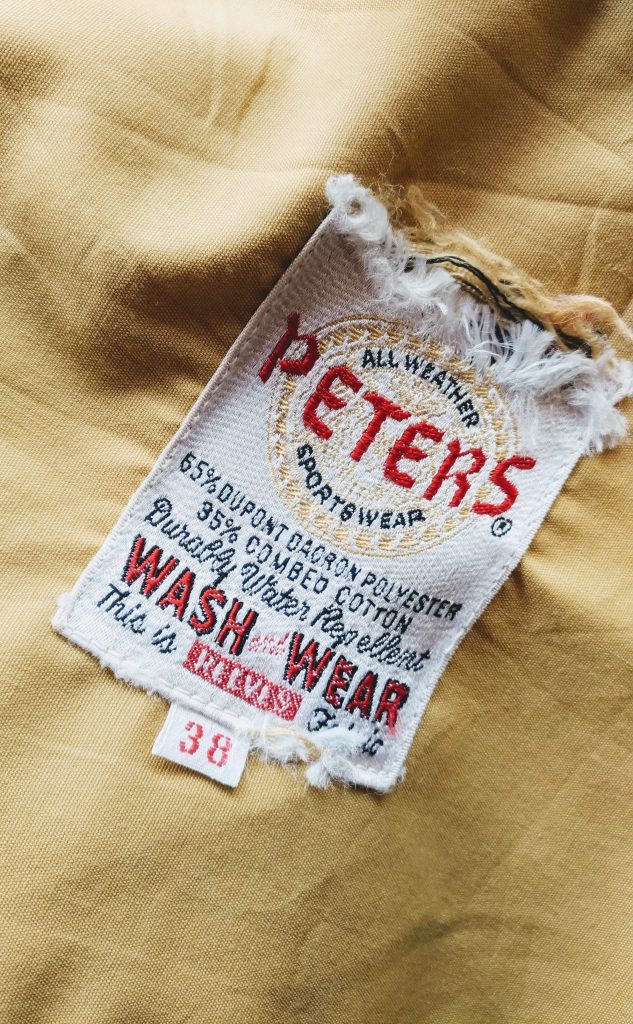 1960s PETERS TALON Zip-up Jacket – ataco garage blog