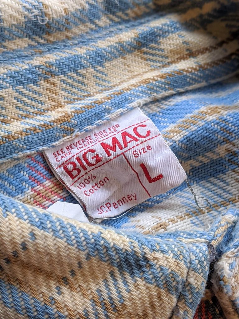 1970s JCPenney BIG MAC Heavyweight Flannel Shirt – ataco garage blog