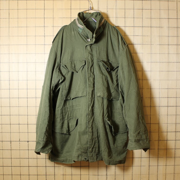 USA製 50s-60s 古着 M-43タイプ フィールドジャケット メンズS カーキ グリーン 民間品 PIONEER WORK CLOTHING CO.