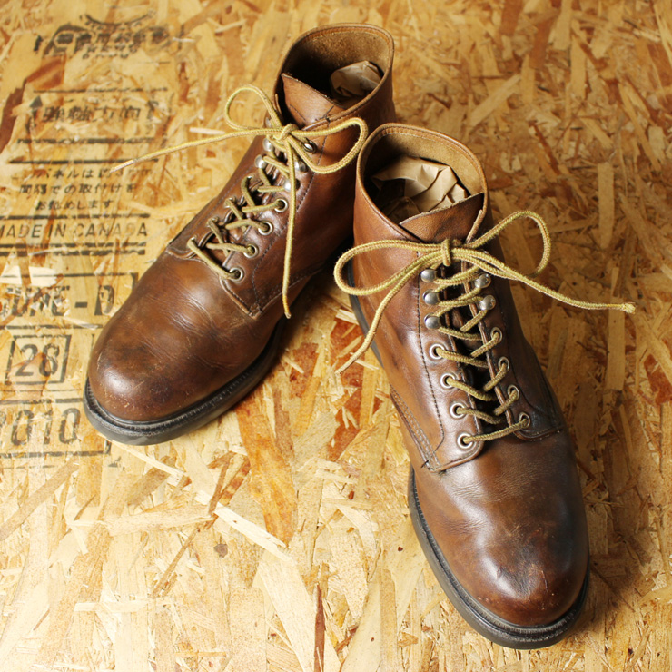 RED WING 952 6-inch Boot/USA製70s/プリント羽タ/チョコレートブラウン本革レザー/レースアップワークブーツ/10D/28cm相当