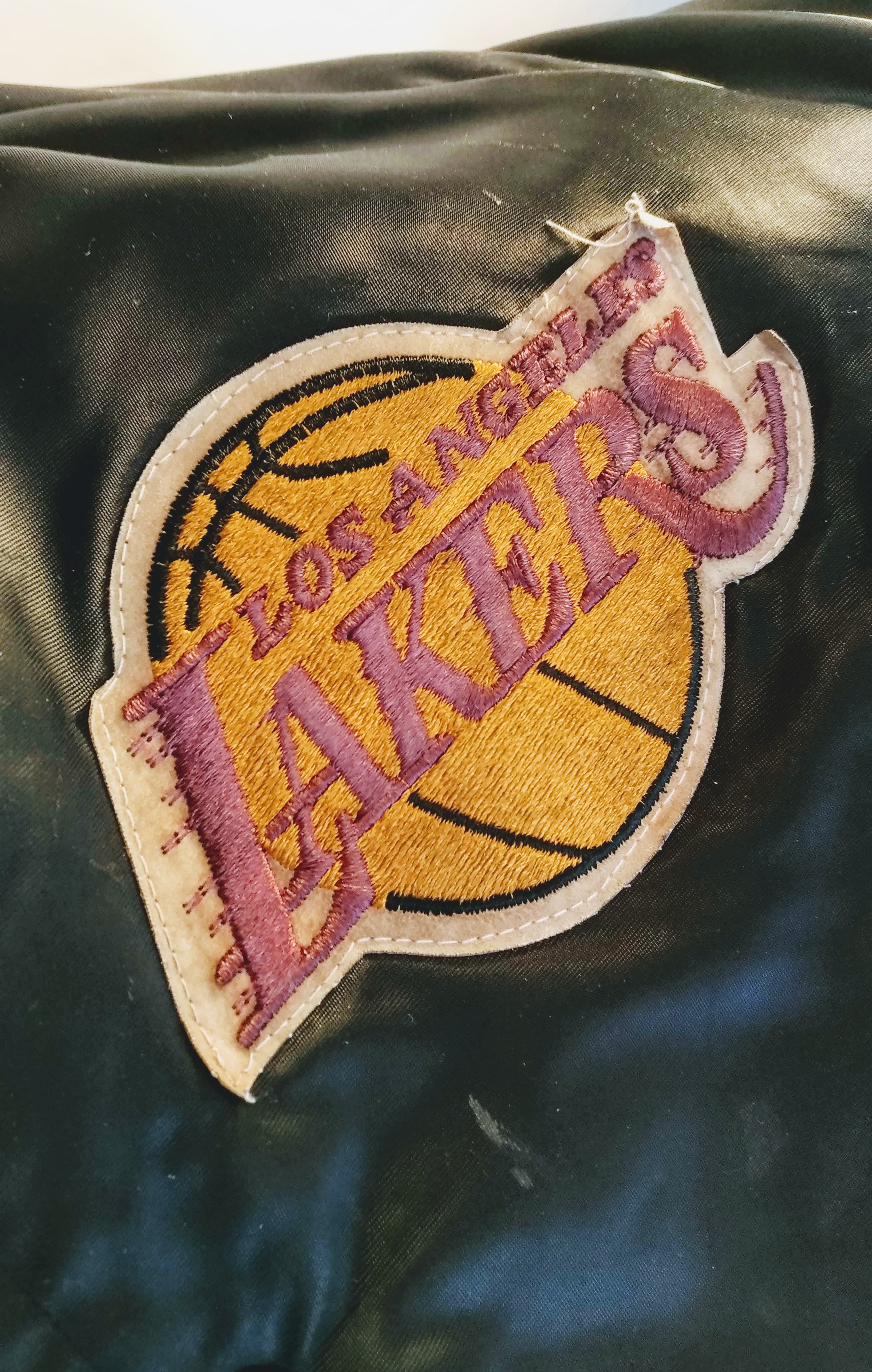 90s USA CHALK LINE NBA LOS ANGELES LAKERS Nylon Jacket – ataco