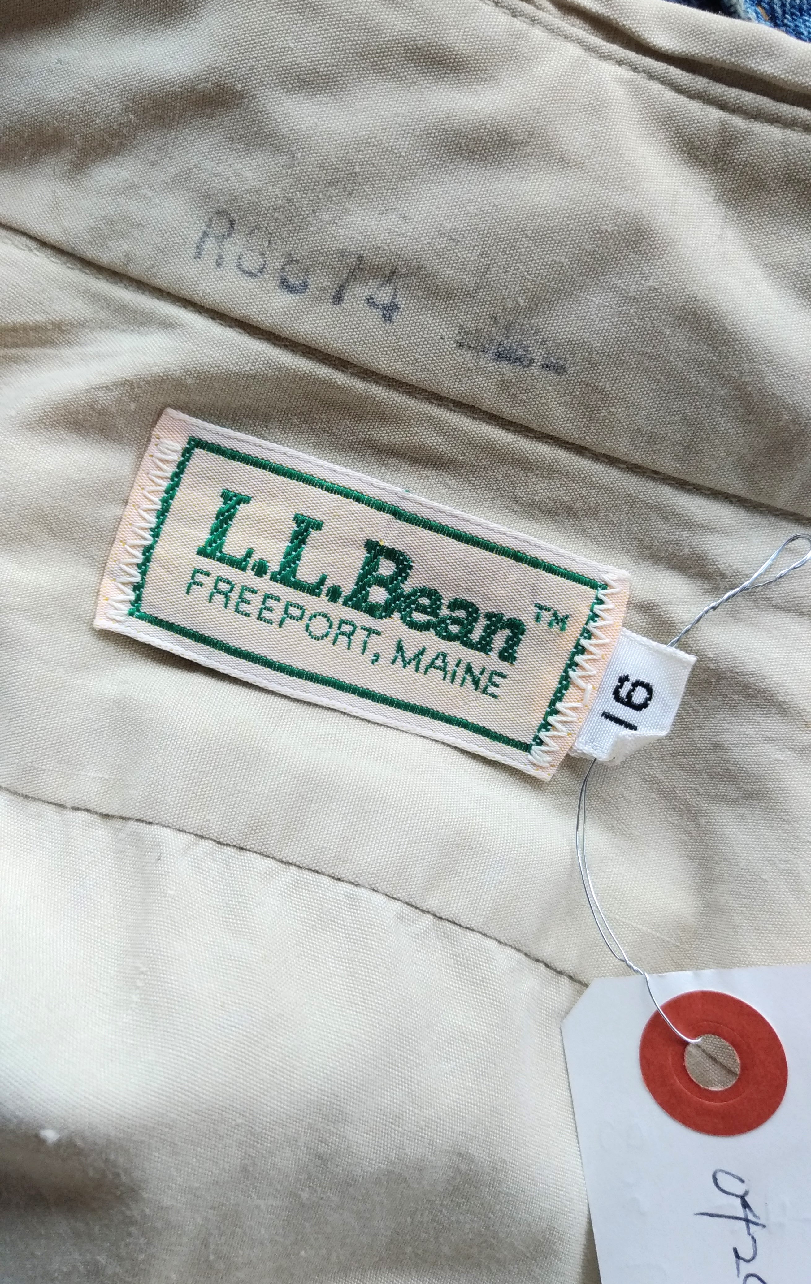 USA製　L.L.BEAN  エルエルビーン サファリシャツ　XL  ベージュ
