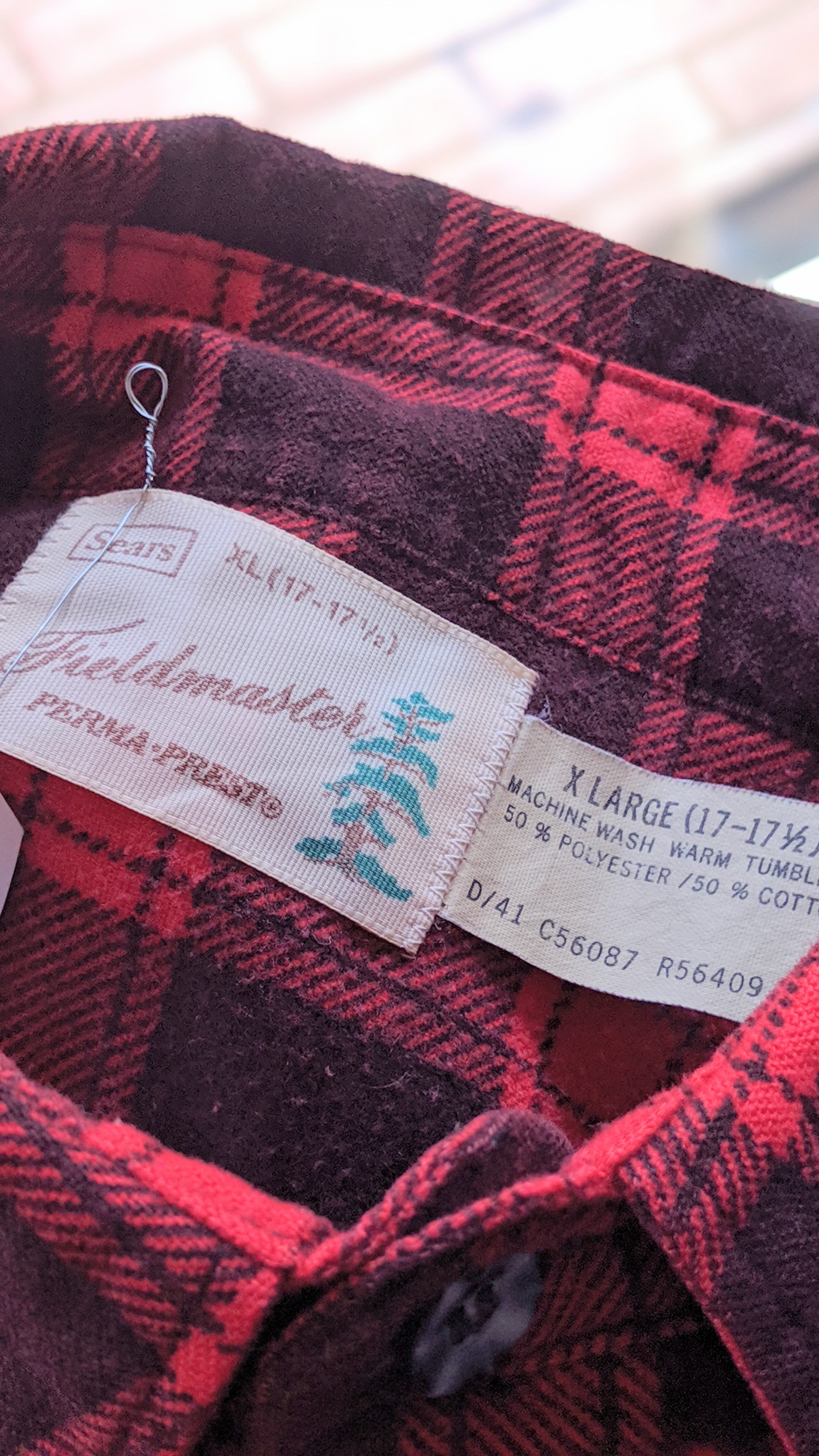 70s Sears L/S Printed Check Flannel Shirt – ataco garage blog