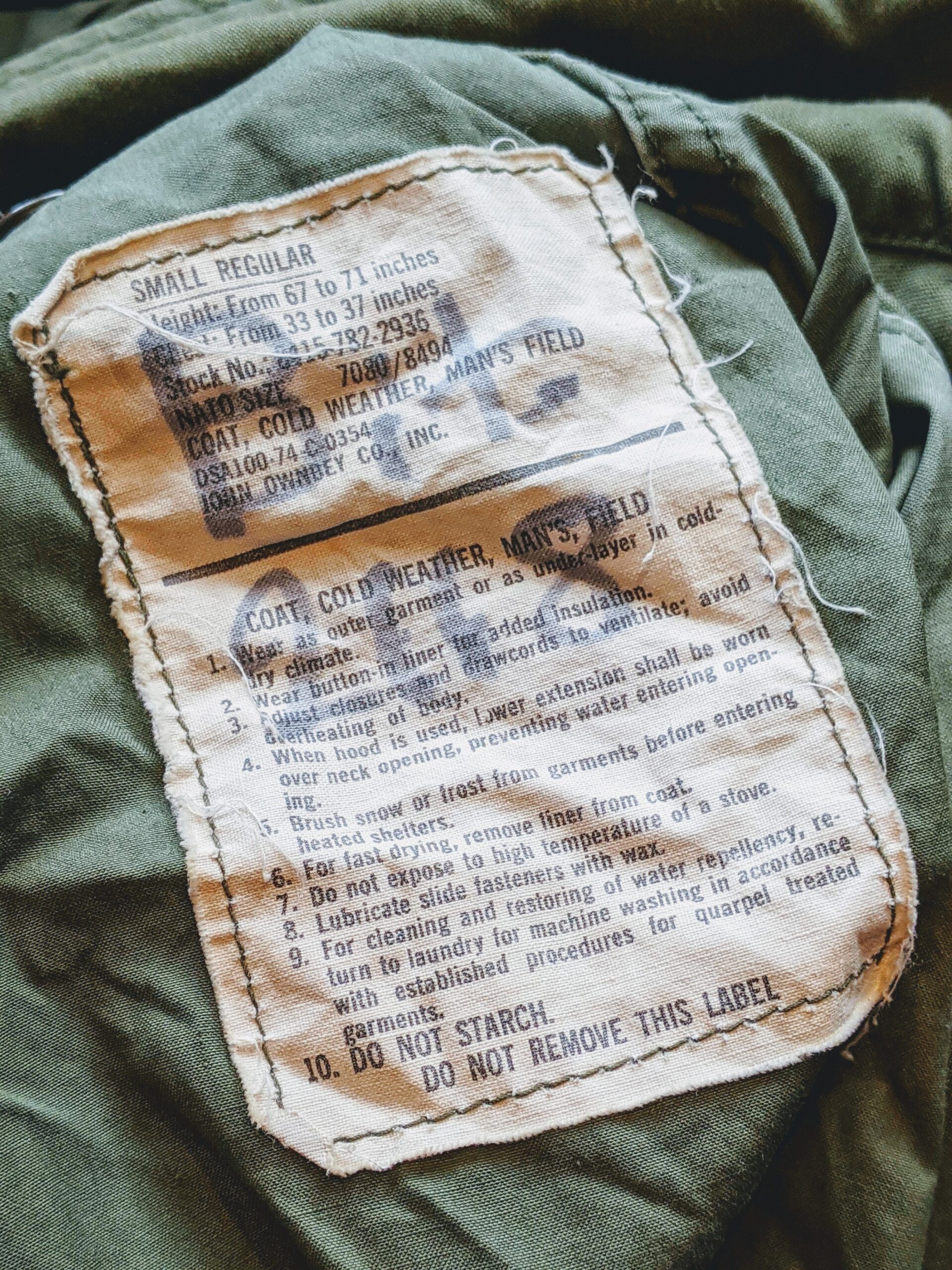US army M-65 field jacket 3rd model
