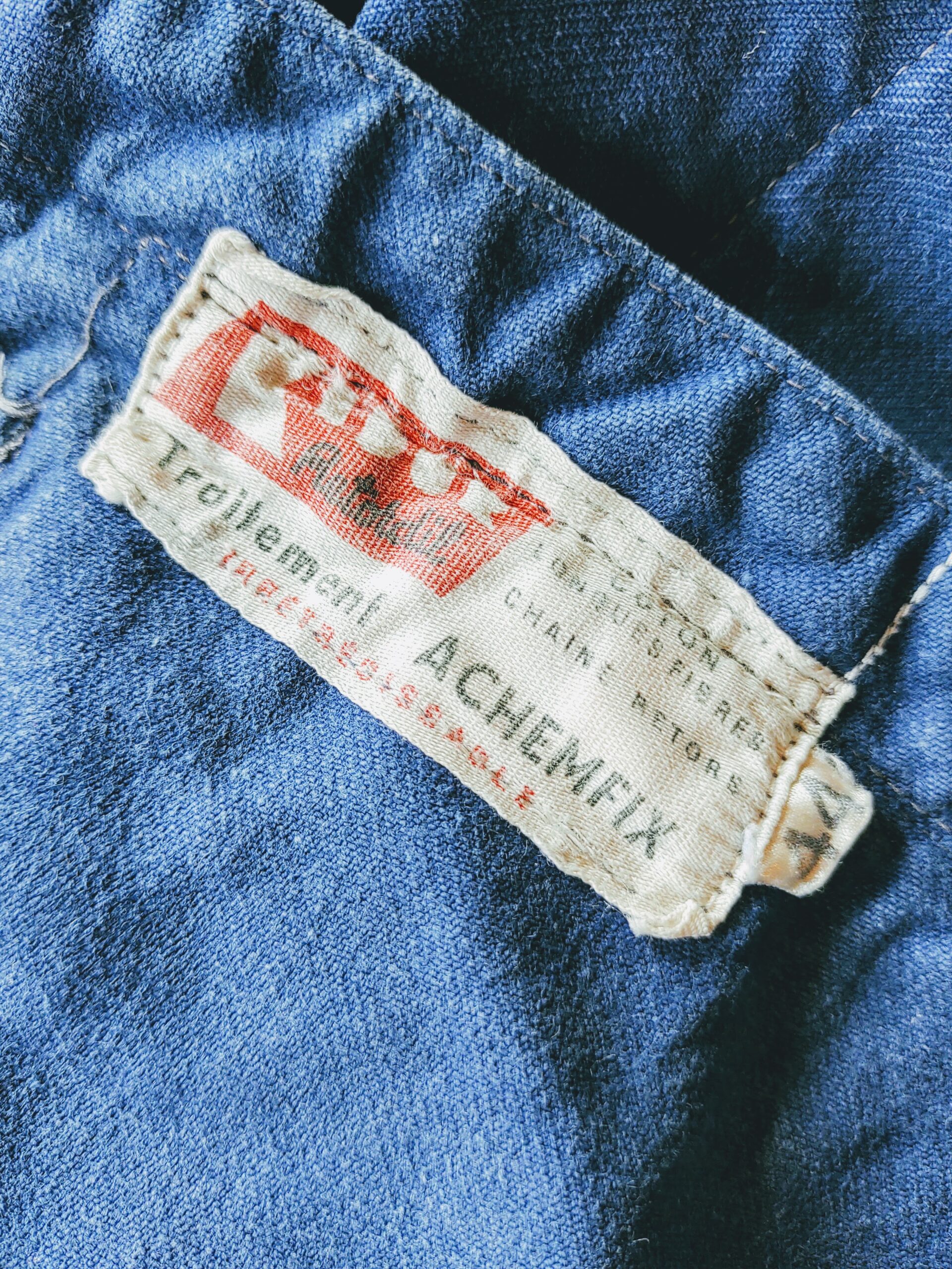 1960S-70S EURO Suspenders Work Pants Navy W37 – ataco
