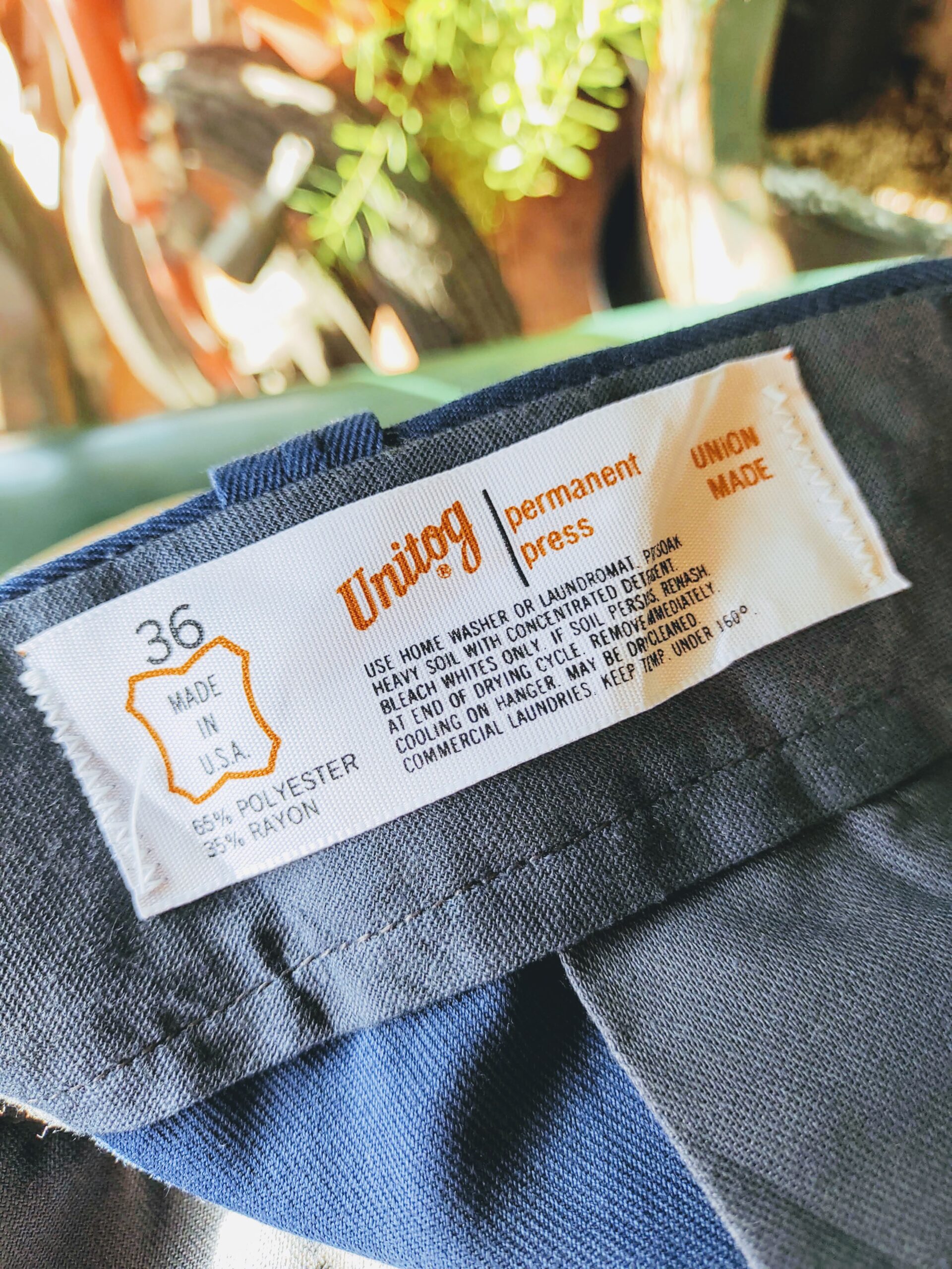 1970s-80s USA Unitog Work Pants Navy W36 – ataco garage blog