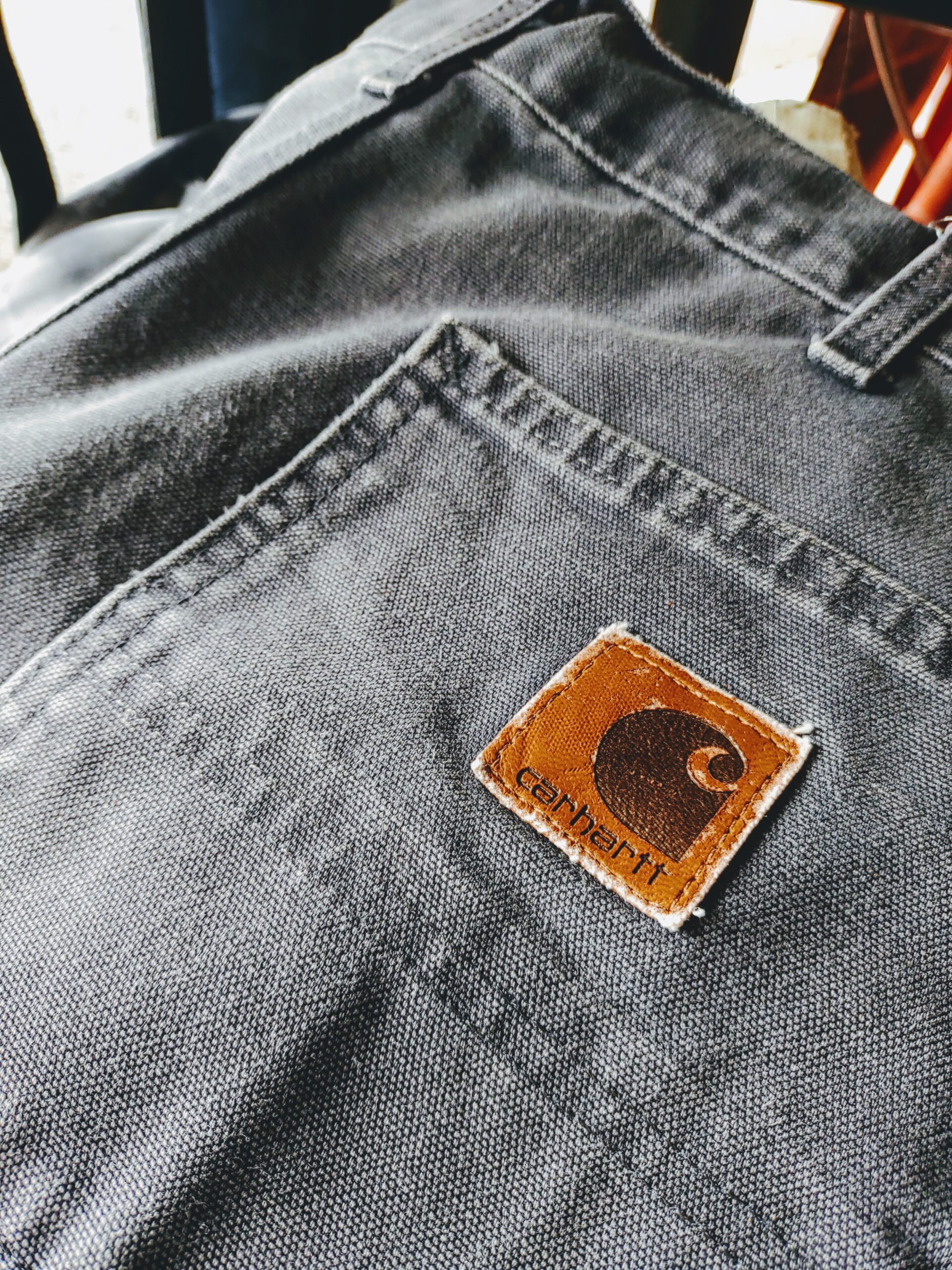 90´s carhartt ペインター 38×32 ダック生地 チェック USA-