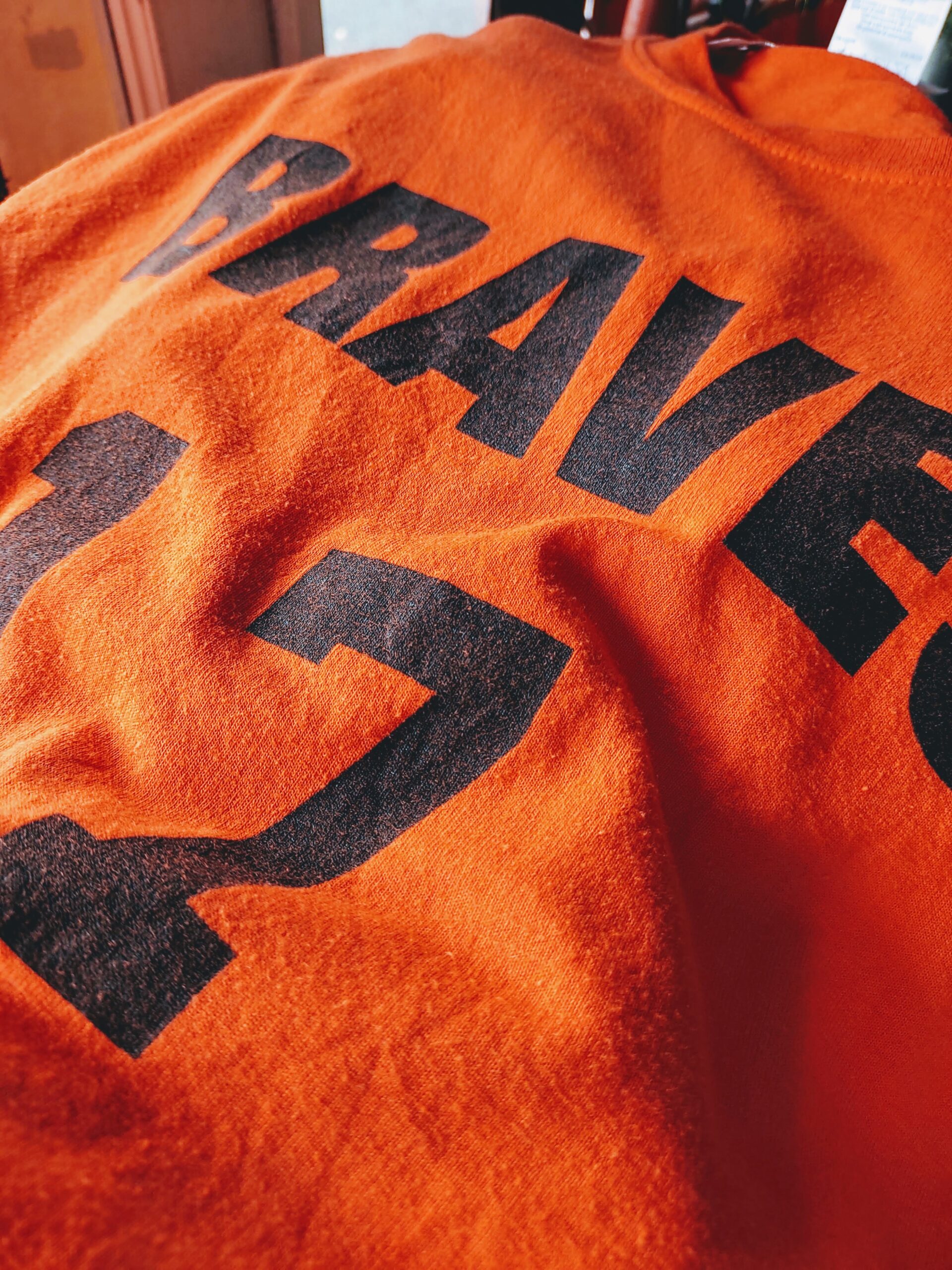 USA GILDAN BRAVES S/S Print Tee Orange Mens-XL – ataco garage blog