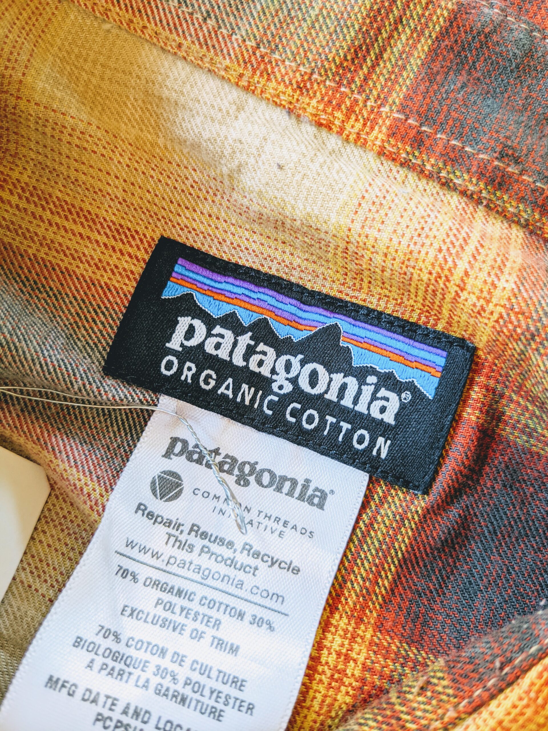 USA patagonia Organic Cotton L/S Plaid Shirt Red Mens-L – ataco