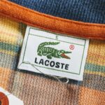 1990s French LACOSTE S/S Plaid Polo Shirt Orage Mens-L