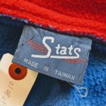 1980s-90s USA Stats Fleece Pullover Blue Mens-XL