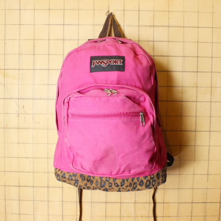 USA JANSPORT ジャンスポーツ リュックサック ピンク ヒョウ柄
