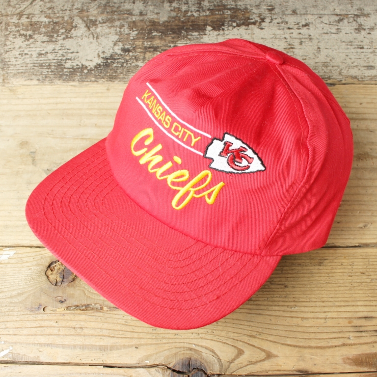 USA ANNCO NFL KANSAS CITY Chiefs トラッカー キャップ 帽子 レッド 赤 フリーサイズ アメリカ古着