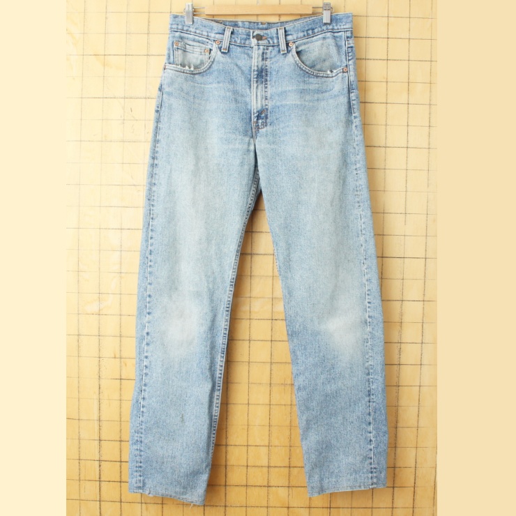 90s USA製 Levis 505 リーバイス ブルー ジーンズ デニム パンツ W33 アメリカ古着