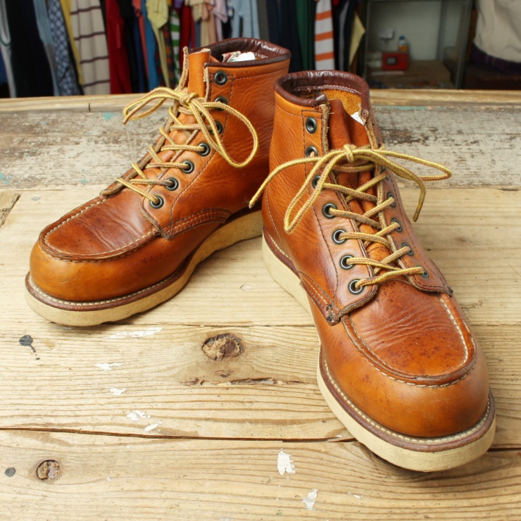 USA製 RED WING レッドウィング 6インチ クラシックモック レザー ワークブーツ 25cm US7 アメリカ古着