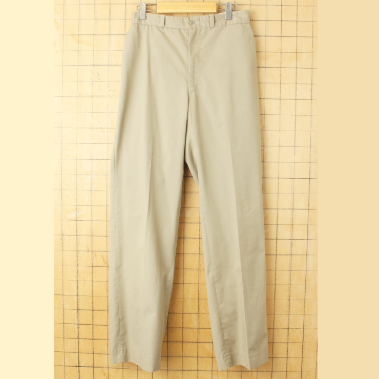 70s 80s USA製 OSH KOSH ワーク パンツ ベージュ W30相当 スラックス アメリカ古着