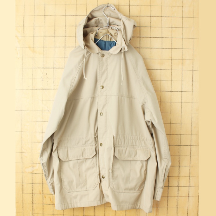 70s 80s USA Woolrich ウールリッチ マウンテンパーカー ジャケット ベージュ レディースL相当 メンズSM相当 アメリカ古着