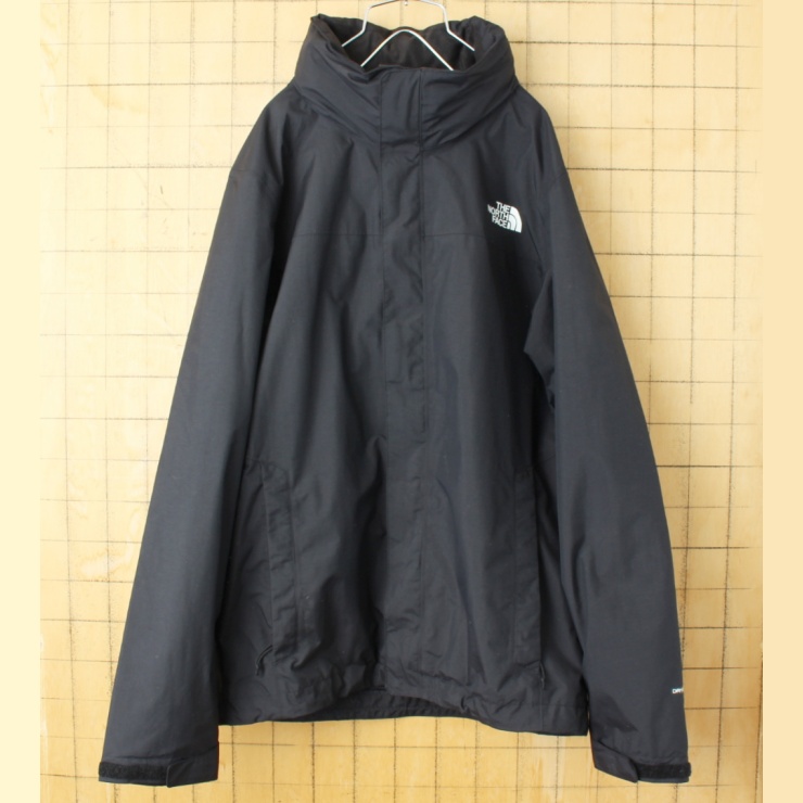 THE NORTH FACE ノースフェイス DRYVENT ジップアップ ジャケット ブラック メンズS マウンテンパーカー アメリカ古着