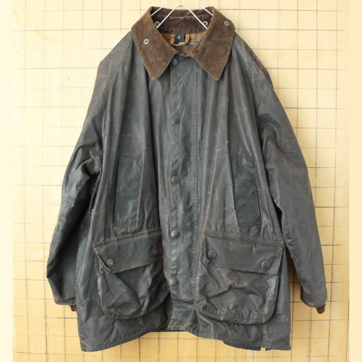 00s ENGLAND製 Barbour BEDALE バブアー ビデイル 3ワラント ワックスコットン オイルドジャケット ライナー付 カバーオール サイズ44 ブラウン アウトドア ヨーロッパ古着